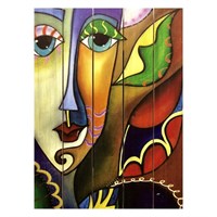 Картина для бани, тематика арт "Краски лица", МАССИВ, 40×30 см