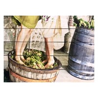 Картина для бани, тематика люди "Производство вина", МАССИВ, 40×30 см