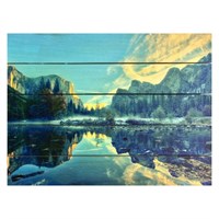 Картина для бани, тематика природа "Живописные горы", МАССИВ, 40×30 см