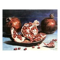 Картина для бани, тематика фрукты "Сочный гранат", МАССИВ, 40×30 см