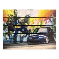 Картина для бани, тематика авто "Граффити", МАССИВ, 40×30 см