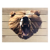 Картина для бани, тематика животные "Медведь", МАССИВ, 40×30 см