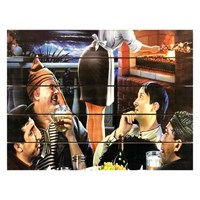 Картина для бани, тематика застолье "Приключения шурика №2", МАССИВ, 40×30 см