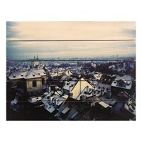 Картина для бани, тематика города &quot;Крыши&quot;, МАССИВ, 40×30 см