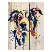 Картина для бани, тематика животные "Арт собака", МАССИВ, 40×30 см