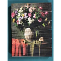 Картина для бани, с УФ печатью &quot;Букет цветов&quot;, МАССИВ, 30×40 см