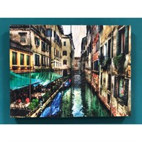 Картина для бани, с УФ печатью &quot;Улочки Венеции&quot;, МАССИВ, 30×40 см