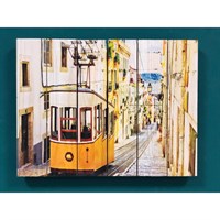 Картина для бани, с УФ печатью "Трамвайчик", МАССИВ, 30×40 см