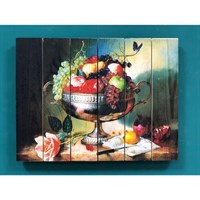 Картина для бани, с УФ печатью &quot;Натюрморт с фруктами&quot;, МАССИВ, 30×40 см