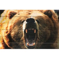 Картина для бани "Бурый медведь", МАССИВ, 40×60 см
