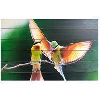 Картина для бани "Тропические птицы", МАССИВ, 40×60 см