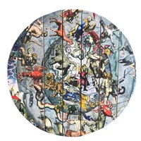 Картина для бани круглая &quot;Мифология по замкнутому кругу&quot;, МАССИВ, 40×40 см