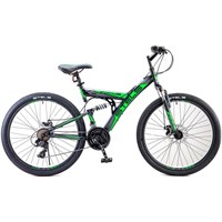Велосипед 26&quot; Stels Focus MD, V010, цвет чёрный/зелёный, размер 18&quot;