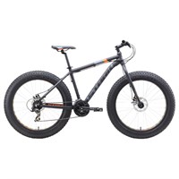 Велосипед 26" Stark Fat 2 D, 2019, цвет чёрный/оранжевый/серый, размер 18"