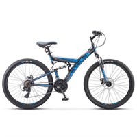 Велосипед 26&quot; Stels Focus MD, V010, цвет чёрный/синий, размер 18&quot;