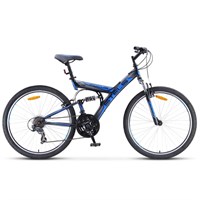 Велосипед 26&quot; Stels Focus V, V030, цвет чёрный/синий, размер 18&quot;