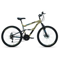 Велосипед 26" Altair MTB FS 2.0 disc, 2020, цвет бежевый/чёрный, размер 16"
