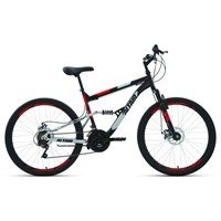 Велосипед 26&quot; Altair MTB FS 2.0 disc, 2020, цвет чёрный/красный, размер 16&quot;