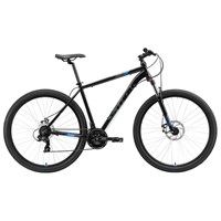 Велосипед 29" Stark Hunter 2 D, 2020, цвет чёрный/серый/голубой, размер 18"
