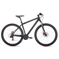 Велосипед 27,5" Forward Apache 2.0 disc, 2020, цвет чёрный матовый, размер 15"