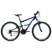 Велосипед 27,5" Forward Raptor 1.0, 2020, цвет чёрный/фиолетовый, размер 16''