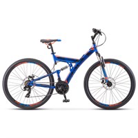 Велосипед 27,5&quot; Stels Focus MD, V010, цвет синий/неоновый-красный, размер 19&quot;