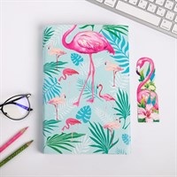 Обложка для книги с закладкой «Фламинго», 43×24 см