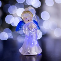 Игрушка световая "Ангел с арфой" (батарейки в комплекте) 1 LED, RGB, цветной