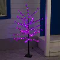 Светодиодный куст улич. 1,2 м, &quot;Цветы&quot;, 120 LED, 220V,  РОЗОВЫЙ