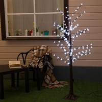 Дерево светодиодное 1.2 м, &quot;Ромашки&quot;, 160 LED, 220 В, БЕЛЫЙ