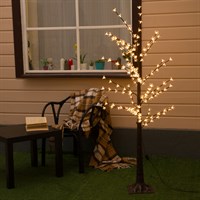 Дерево светодиодное 1.2 м, &quot;Ромашки&quot;, 160 LED, 220 В, Т/БЕЛЫЙ