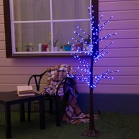 Дерево светодиодное 1.2 м, "Ромашки", 160 LED, 220 В, СИНИЙ