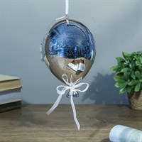 Ночник "Воздушный шар серебро" от бат в компл 13х13х19 см