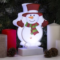 Световая картинка на подставке "Снеговик", SMD 2835, 8 LED, 3*АА (не в комплекте)