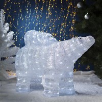 Фигура акрил. "Медведь с медвежонком" 80х30х60 см, 150 LED, с конр. 8р.,220V
