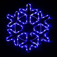 Фигура дюралайт "Снежинка" 52х52 см,96/16 LED, СИНИЙ-БЕЛЫЙ