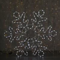 Фигура дюралайт &quot;Снежинка&quot; 80х80 см,192/32 LED,мерцание,220V БЕЛЫЙ-СИНИЙ