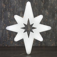 Фигура уличная &quot;Звезда белая&quot;, 57х38х4 см, пластик, 220 В, 3 метра провод, фиксинг, БЕЛЫЙ
