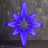 Фигура уличная &quot;Звезда синяя&quot;, 57х38х4 см, пластик, 220 В, 3 метра провод, фиксинг, СИНИЙ