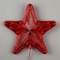 Фигура &quot;Звезда Красная ёлочная&quot; 24Х24 см, пластик, 30 ламп,2 м провод, 240V КРАСНЫЙ