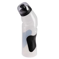 Бутылка для воды 700 мл, велосипедная, изогнутая, пластик PE, вставки черные 9х8х25.5 см