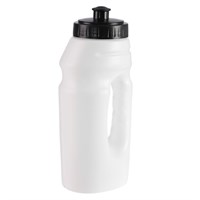 Бутылка для воды 700 мл, велосипедная, с ручкой, пластик HDPE, белая, 9.5х22 см