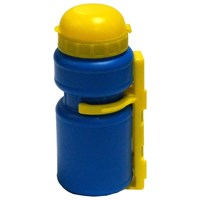 Велофляга HL-WB15+BC12, 250 мл, пластик, цвет голубой/жёлтый