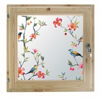Окно, 100×100см, "Пташки", двойной стеклопакет, "Добропаровъ"