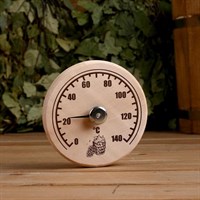 Деревянный термометр "Станция банная" открытая бытовая, от 0 до +140 С ,