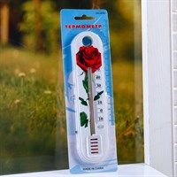 Пластиковый термометр комнатный &quot;Цветок&quot; в блистере (-10 +50)