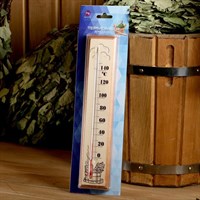 Термометр для бани и сауны деревянный, до 150°C, 30×6 см