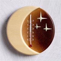 Термометр сувенирный комнатный деревянный "Звёздная ночь", до 50°C, 15×15 см