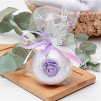 Бурлящий шар для ванны с пеной "Лиловая роза", 130 г