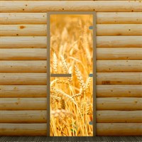 Дверь для бани и сауны &quot;Пшеница&quot;, 190 х 70 см, с фотопечатью 8 мм Добропаровъ
